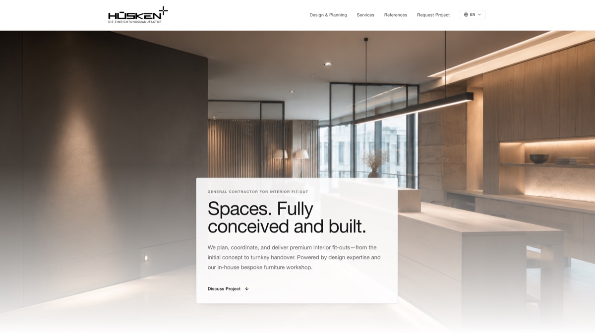 Hüsken multilingual website